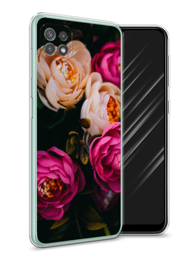 

Чехол Awog на Samsung Galaxy A22s 5G / Самсунг A22s 5G "Розовые пионы на черном", Розовый;черный, 2104250-8