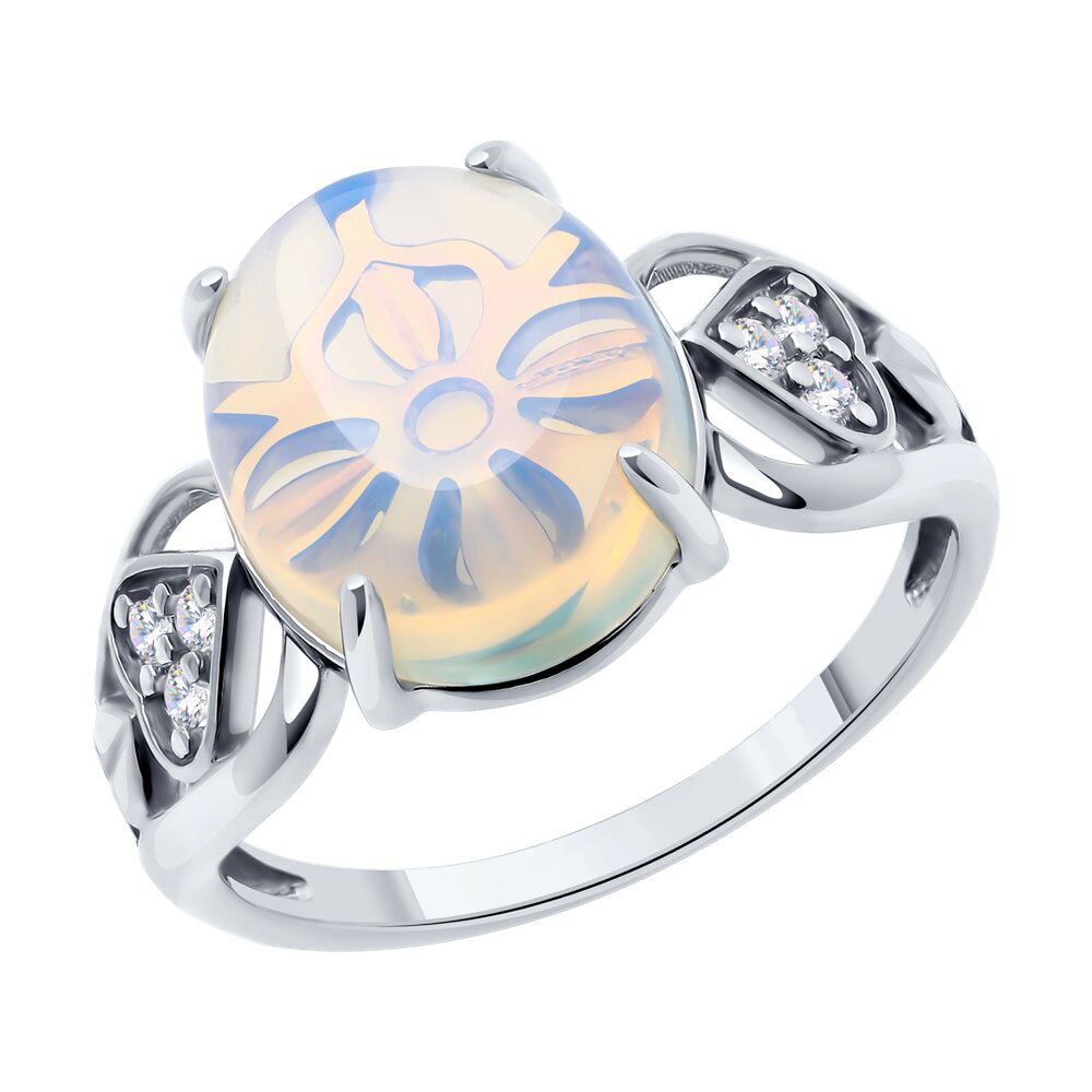 

Кольцо из серебра р. 18,5 Diamant 94-310-01836-1, фианит\опалит, 94-310-01836-1