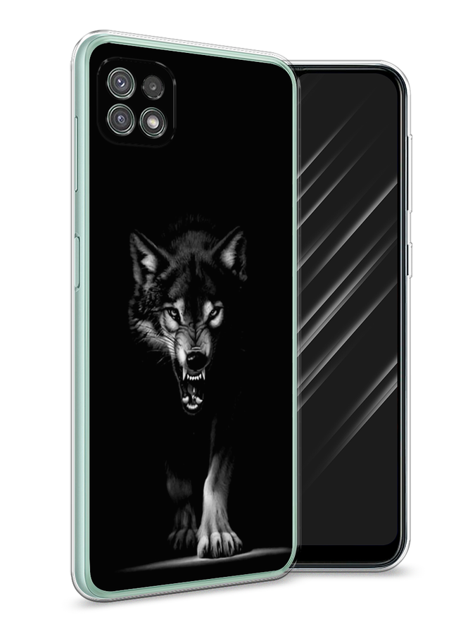 

Чехол Awog на Samsung Galaxy A22s 5G / Самсунг A22s 5G "Волк выходит из ночи", Серый;черный;белый, 2104250-1