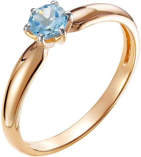 

Кольцо из красного золота с аквамарином р. 17,5 Vesna jewelry 1273-151-175-00, 1273-151-175-00