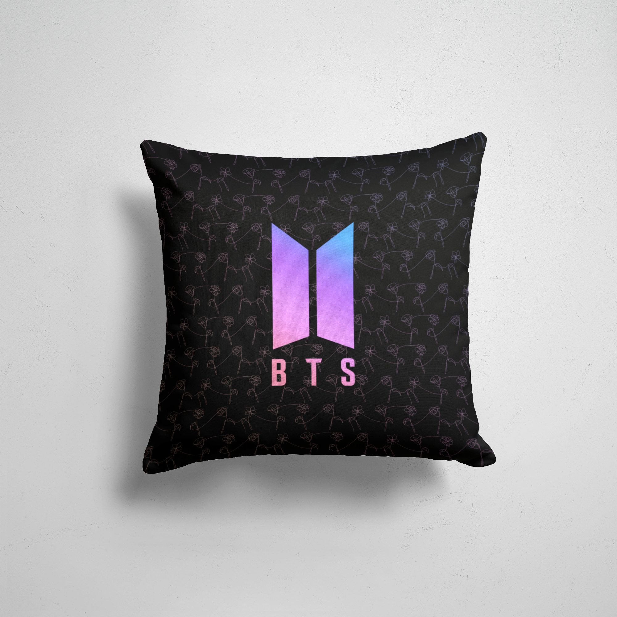 

Подушка декоративная 45х45см K pop BTS LY, Разноцветный