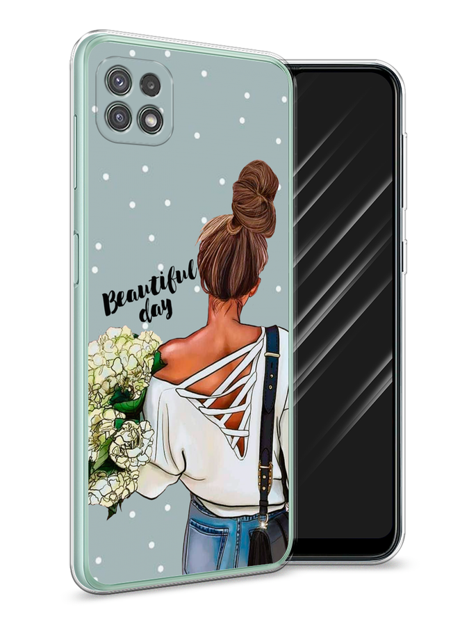

Чехол Awog на Samsung Galaxy A22s 5G / Самсунг A22s 5G "Beautiful day", Голубой;коричневый;бежевый, 2104250-6