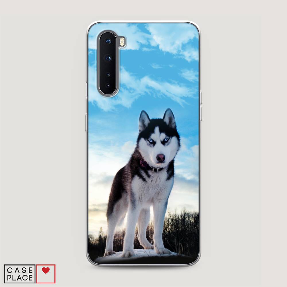 

Чехол Awog на OnePlus Nord / ВанПлас Nord "Хаски 3", Белый;черный;голубой, 151350-2