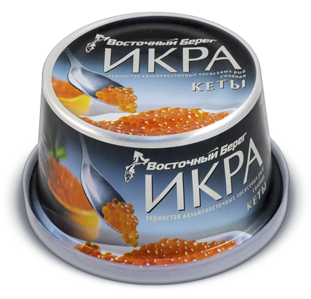 

Икра Восточный Берег кеты зернистая соленая 125 г