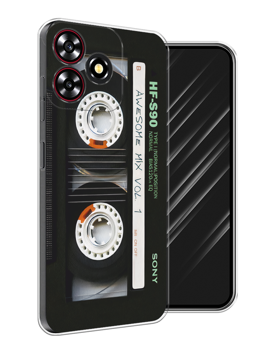 

Чехол Awog на ZTE Blade A73 4G "Кассета", Черный, 136450-1