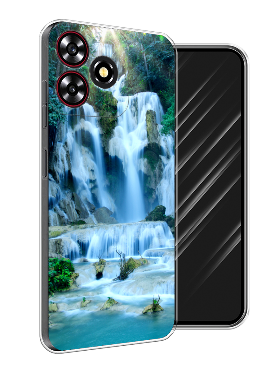 

Чехол Awog на ZTE Blade A73 4G "Водопад 8", Голубой;зеленый, 136450-1