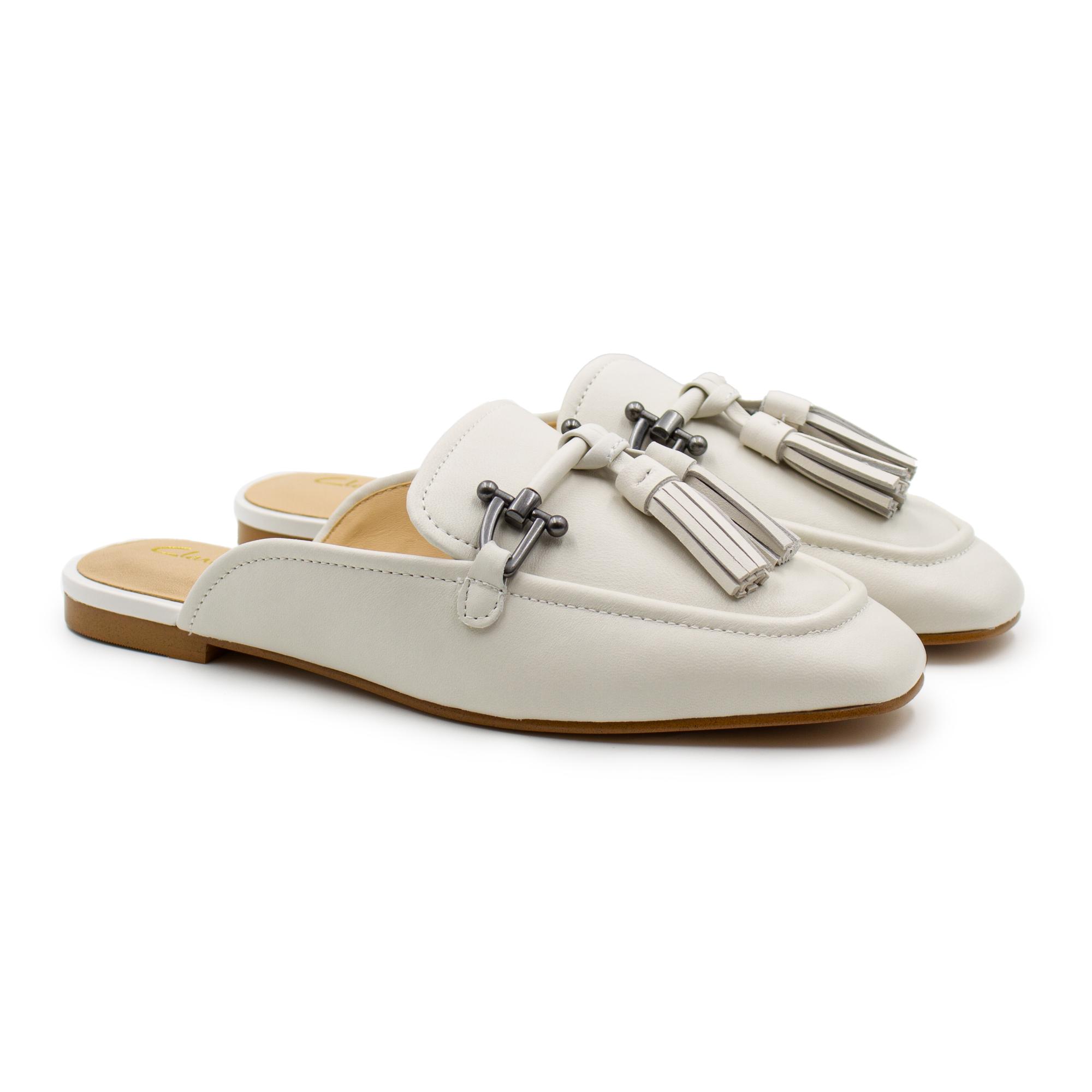 

Шлепанцы женские Clarks Pure2 Trim 26165549 белые 39.5 EU, Pure2 Trim 26165549
