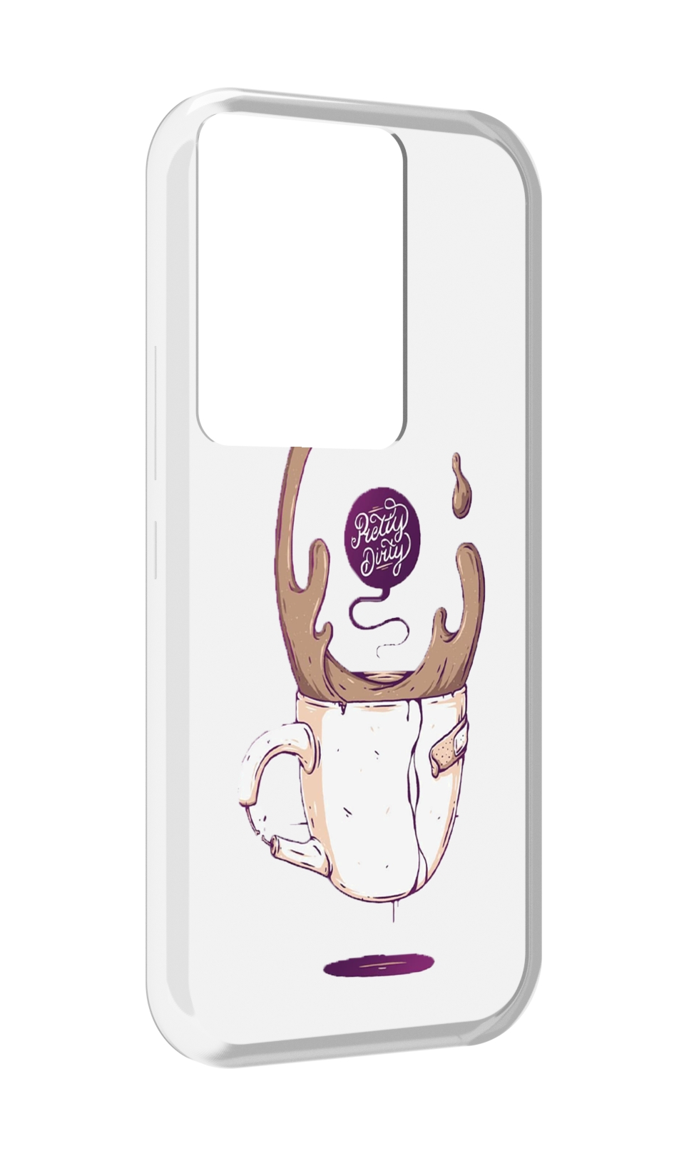 

Чехол MyPads сломанный стаканчик для Itel Vision 3 Plus / Itel P38 Pro, Прозрачный, Tocco
