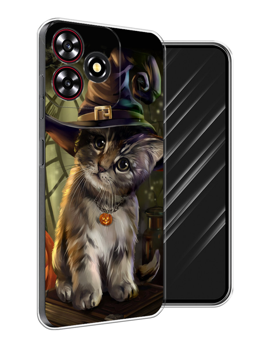 

Чехол Awog на ZTE Blade A73 4G "Кот на Хэллоуин", Зеленый;серый, 136450-1