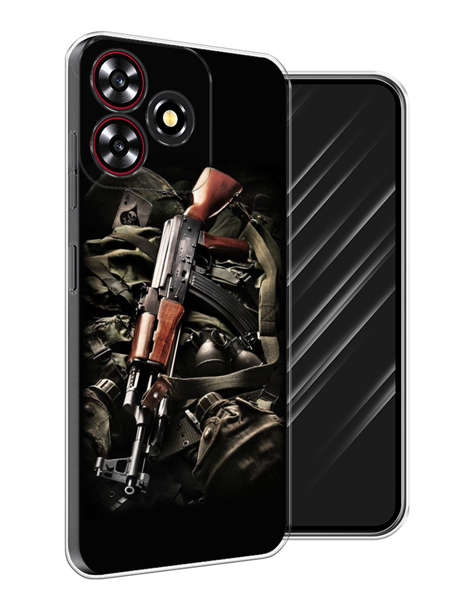 

Чехол Awog на ZTE Blade A73 4G "Автомат", Черный;коричневый;серый, 136450-1