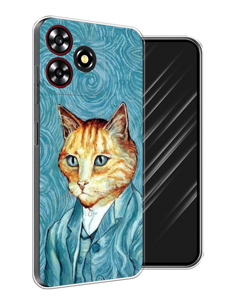 

Чехол Awog на ZTE Blade A73 4G "Кот Ван Гог", Голубой;коричневый, 136450-1