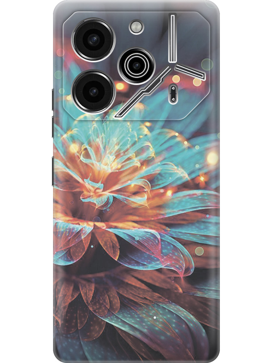 

Силиконовый чехол на Tecno Pova 6 Pro с принтом "Магический цветок", Прозрачный;голубой;красный;черный, 781971022
