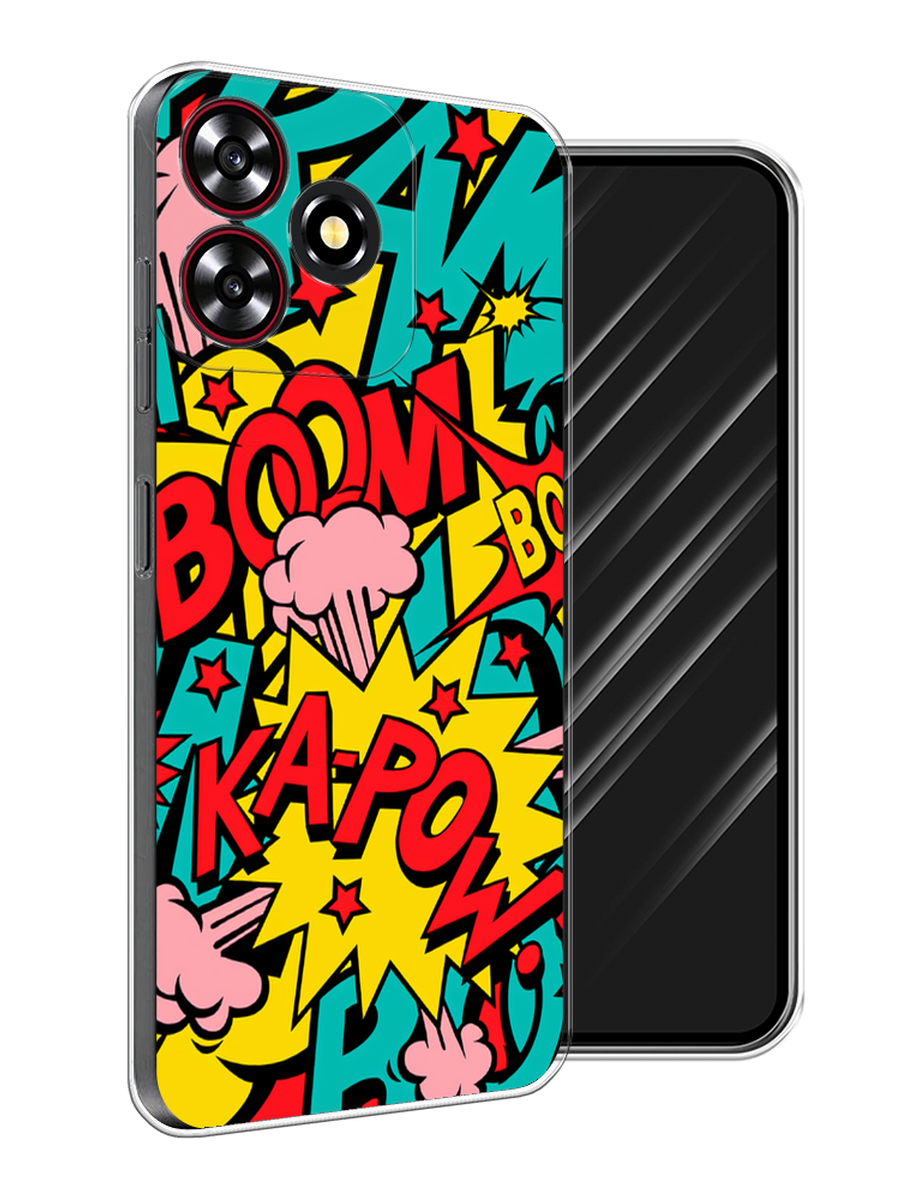 

Чехол Awog на ZTE Blade A73 4G "Постер pop art", Бирюзовый;желтый;красный, 136450-1