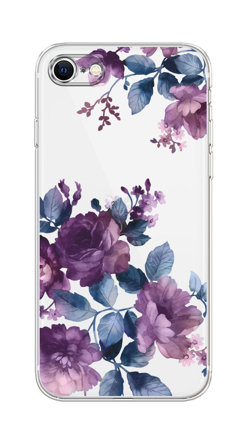 

Чехол на Apple iPhone 7/8/SE 2020/SE 2022 "Purple Blossoms", Синий;фиолетовый, 10850-1