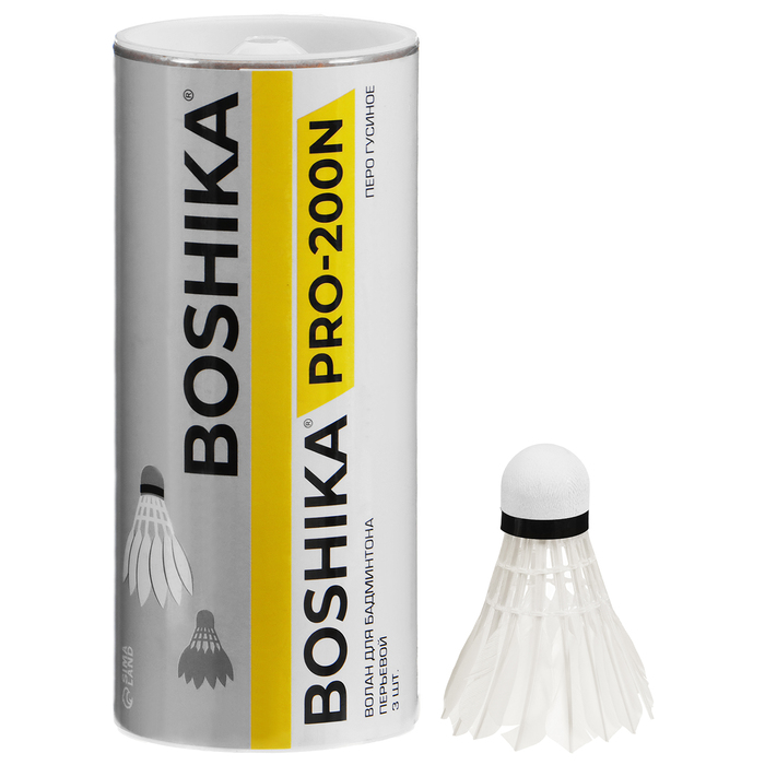 BOSHIKA Волан BOSHIKA 200N, 3 шт., перо