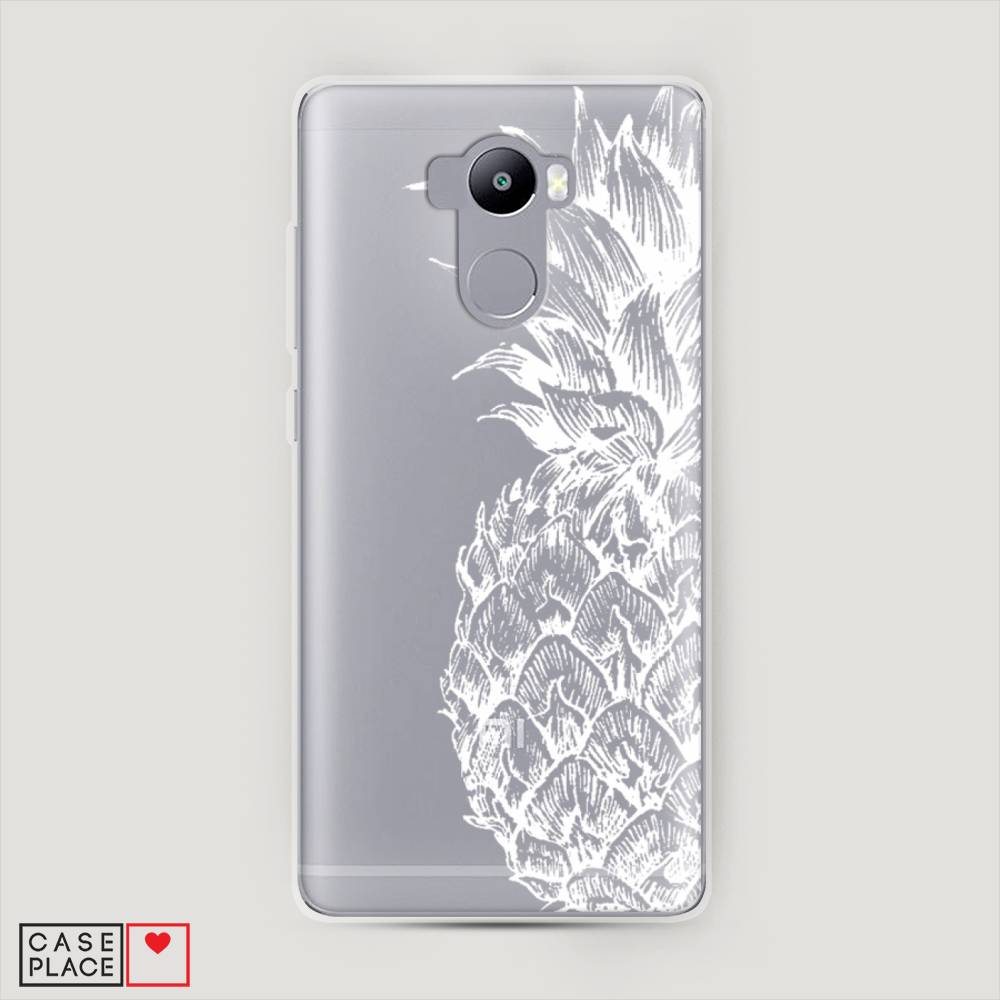 

Пластиковый чехол "Ананас графика белая" на Xiaomi Redmi 4