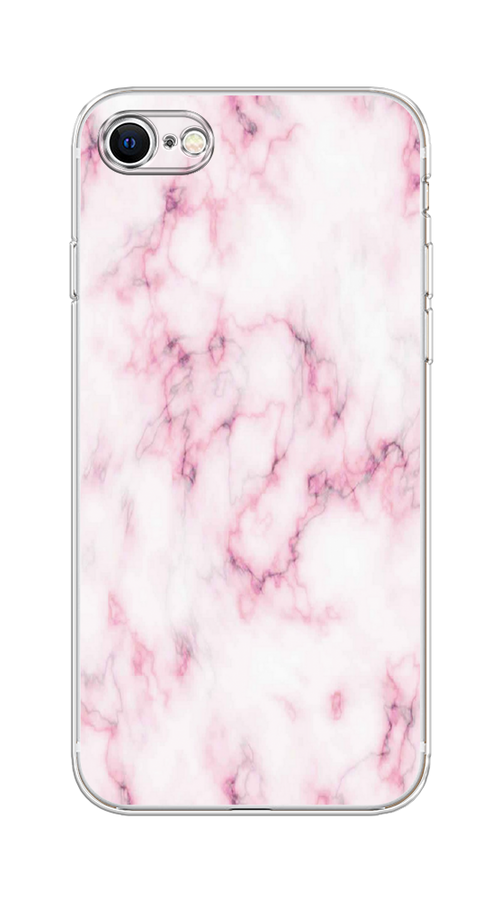 

Чехол на Apple iPhone 7/8/SE 2020/SE 2022 "Мрамор с розовым", Белый;розовый, 10850-1