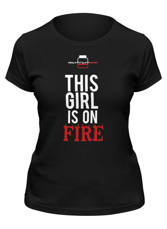 фото Футболка женская printio фитпит.рф - спортивное питание черная 2xl