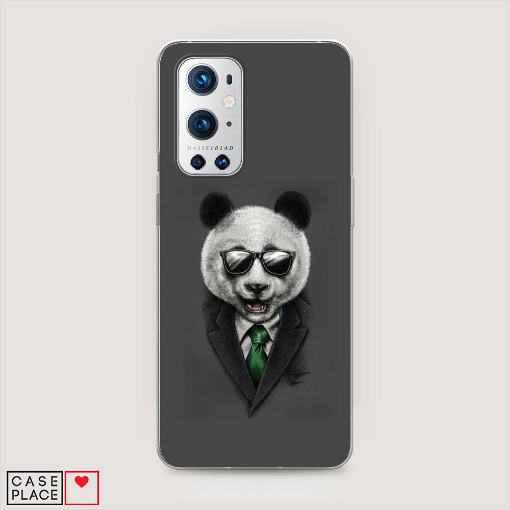 

Чехол Awog на OnePlus 9 Pro / ВанПлас 9 Pro "Деловая панда", Серый;зеленый, 151550-10