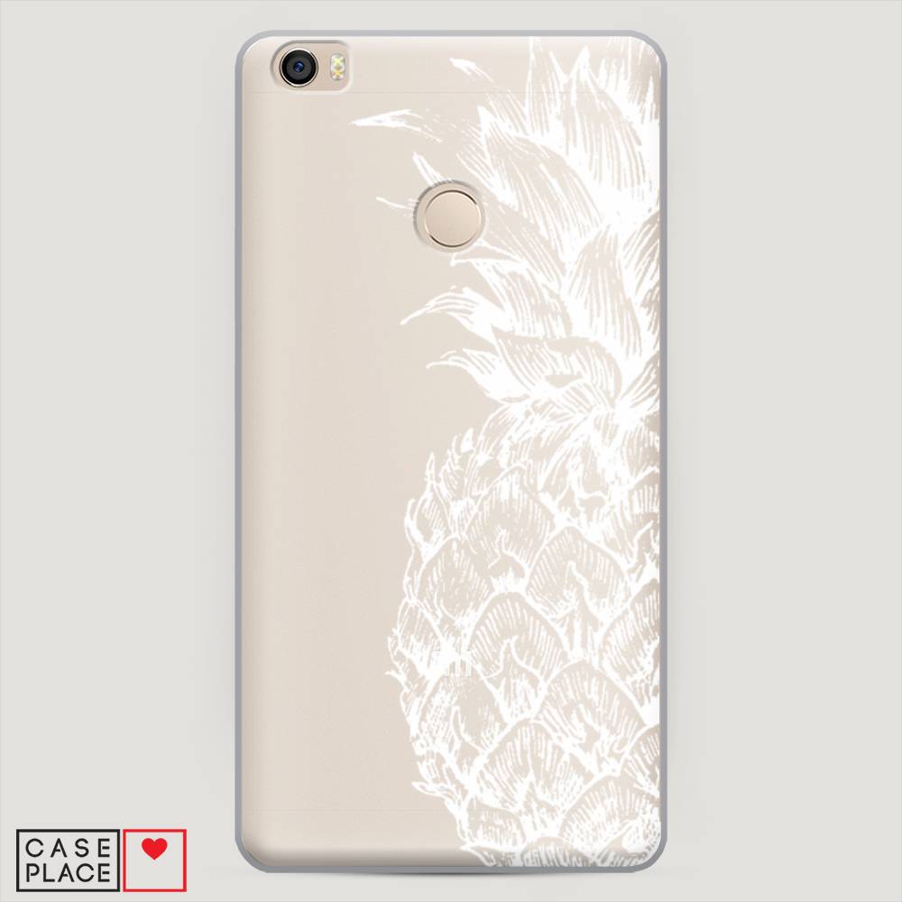 

Пластиковый чехол "Ананас графика белая" на Xiaomi Mi Max
