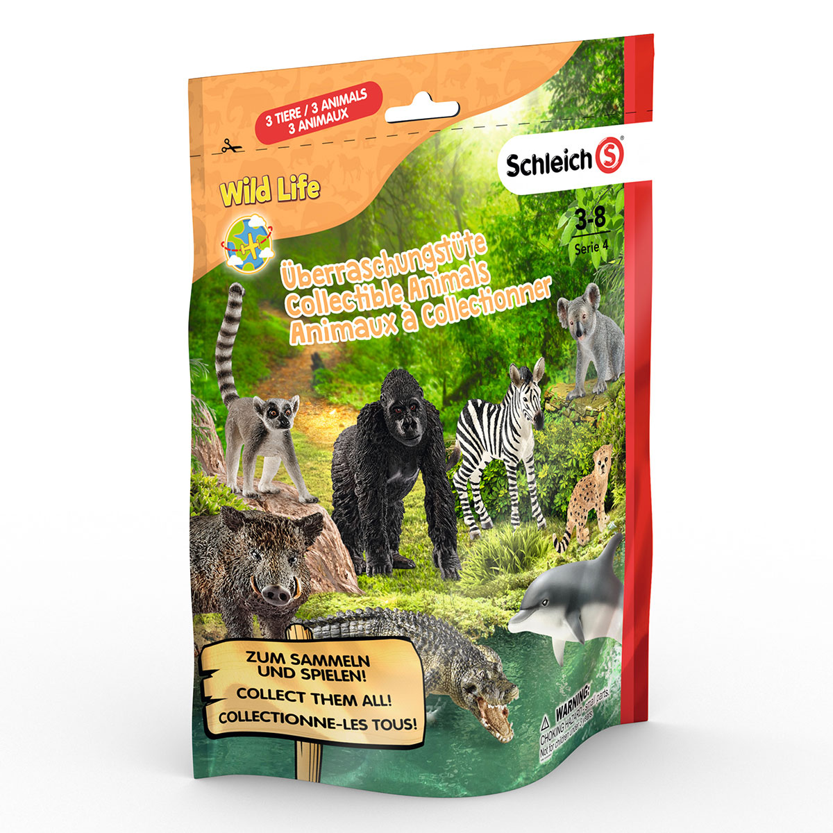 фото Фигурка schleich в пакетике, 3 шт, wild life, l 87861/0764