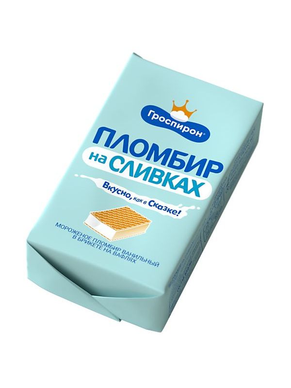 

Мороженое пломбир Гроспирон на сливках брикет 90 г