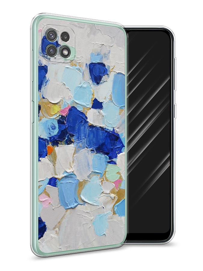 

Чехол Awog на Samsung Galaxy A22s 5G / Самсунг A22s 5G "Холст сине-белый", Синий, 2104250-10