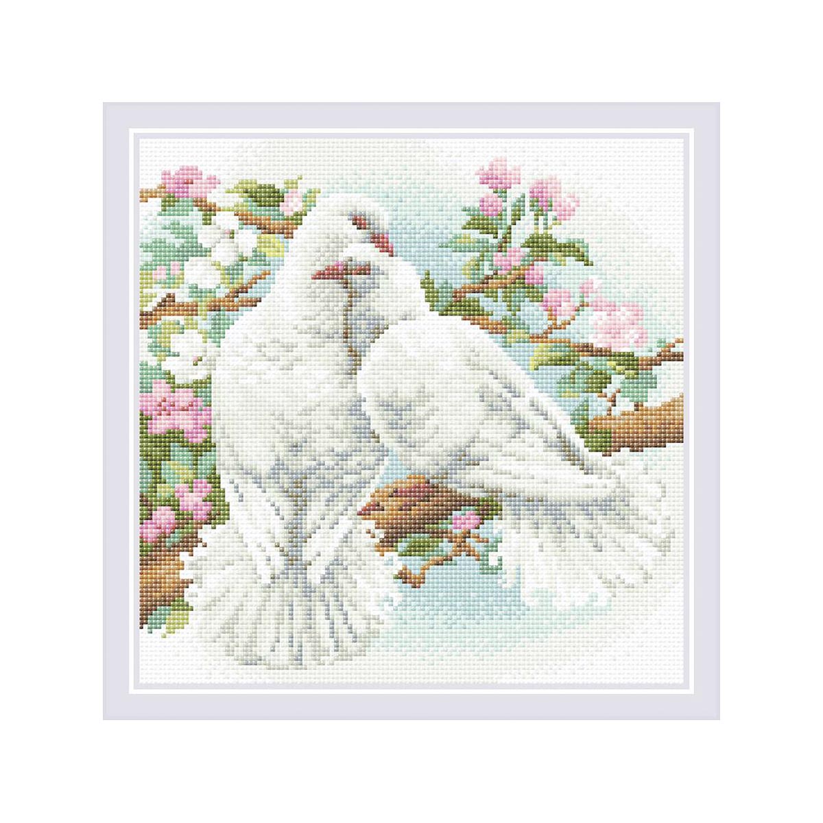 Мозаики RIOLIS Белые голуби, 30х30 см РИОЛИС.AM0058
