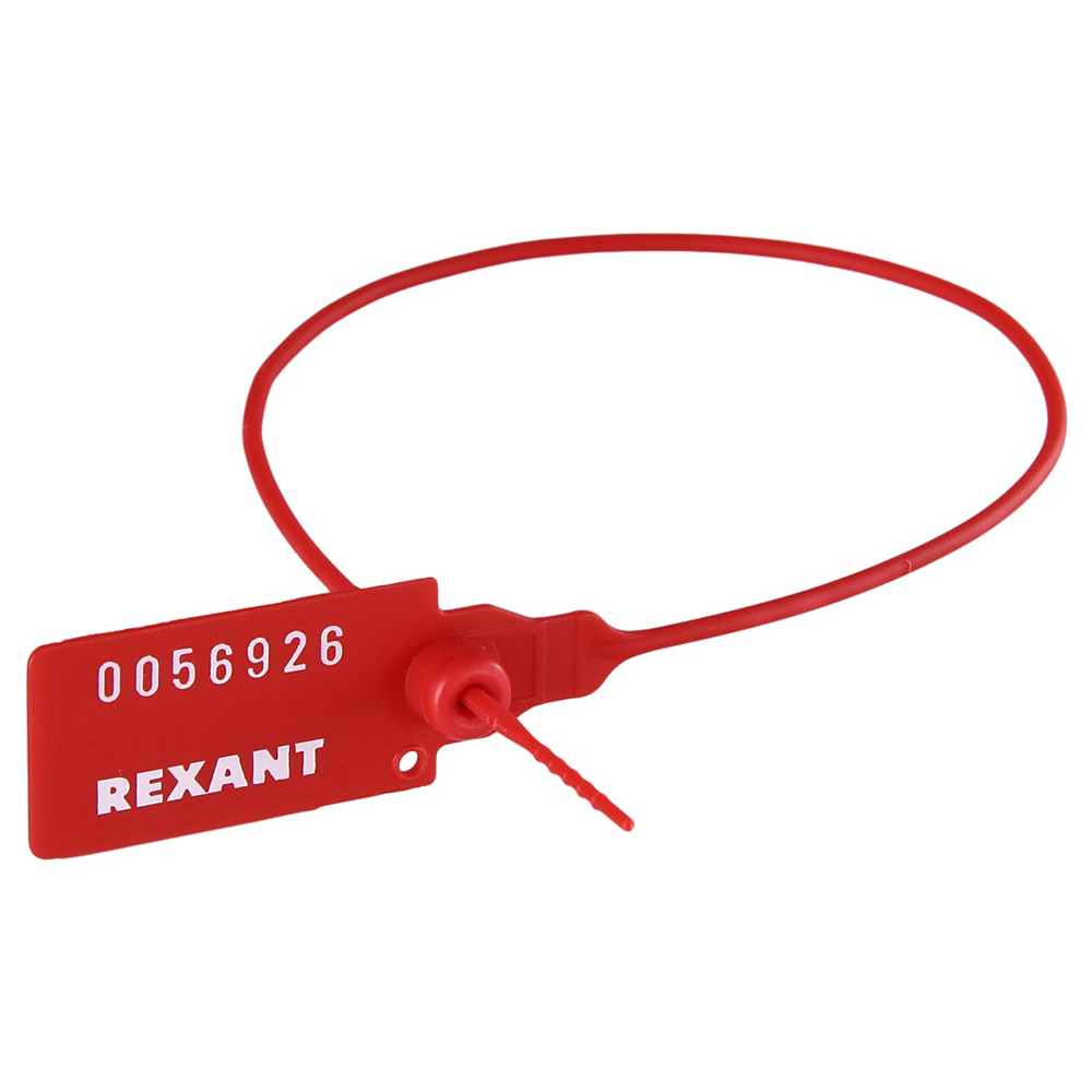 Пломба пластиковая номерная REXANT 320 мм красная 50 шт пластиковая номерная пломба для газовых балонов ооо пломба ру