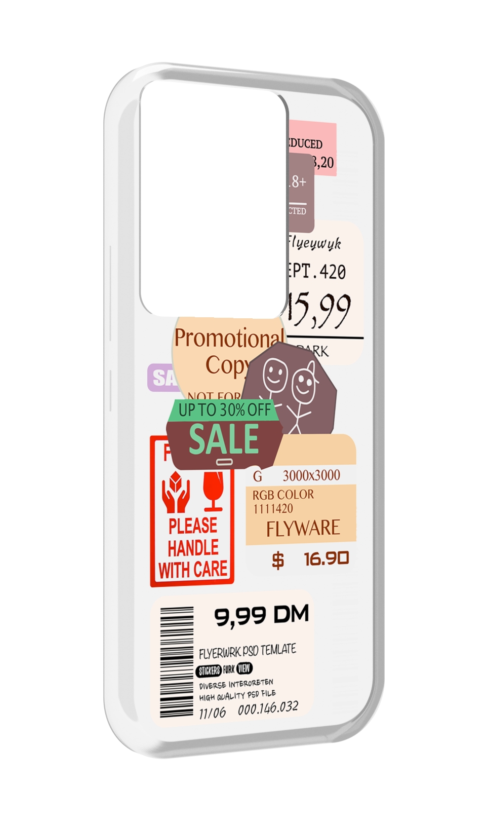 

Чехол MyPads скидочные-купоны-принт для Itel Vision 3 Plus / Itel P38 Pro, Прозрачный, Tocco