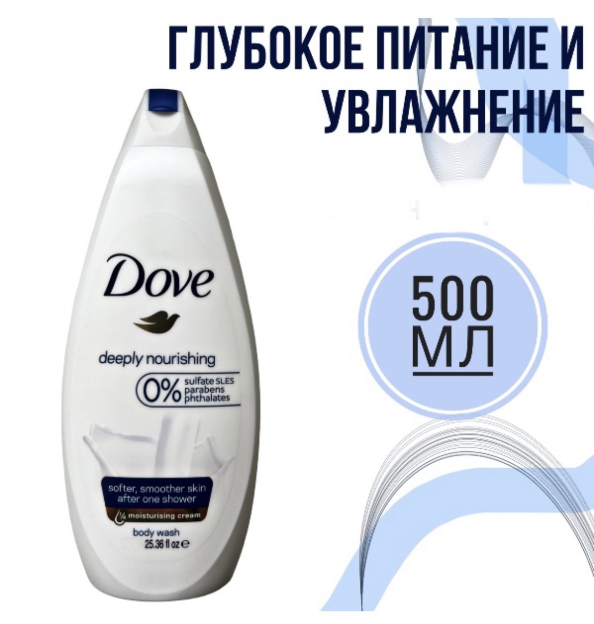 Крем-гель для душа Dove Глубокое питание и увлажнение 500 мл крем баттер cafe mimi глубокое питание 2шт 220 мл