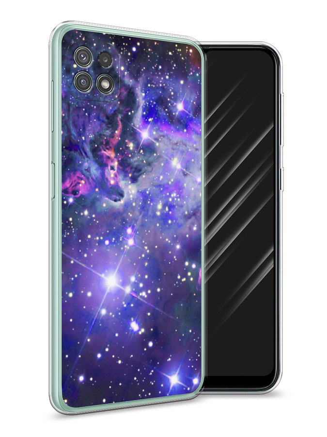 

Чехол Awog на Samsung Galaxy A22s 5G / Самсунг A22s 5G "Яркая галактика", Фиолетовый, 2104250-4