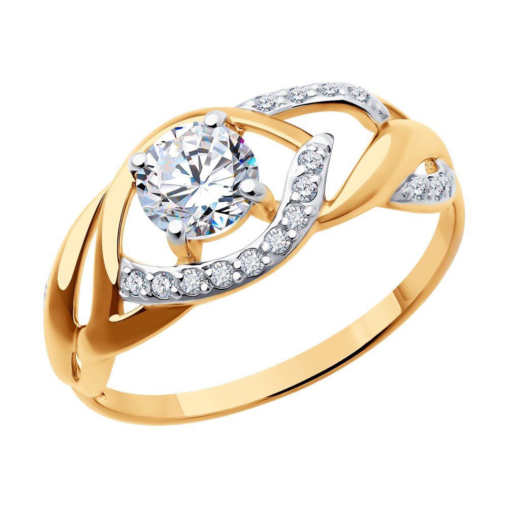 

Кольцо из красного золота р. 20 Diamant 51-110-02191-1, фианит, 51-110-02191-1