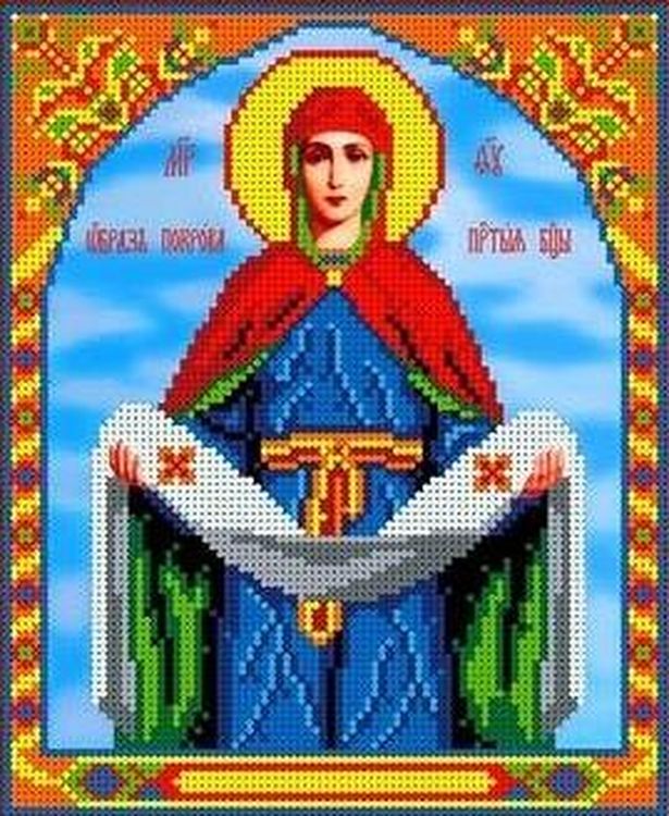 

Рисунок на ткани «Покров Пресвятой Богородицы»