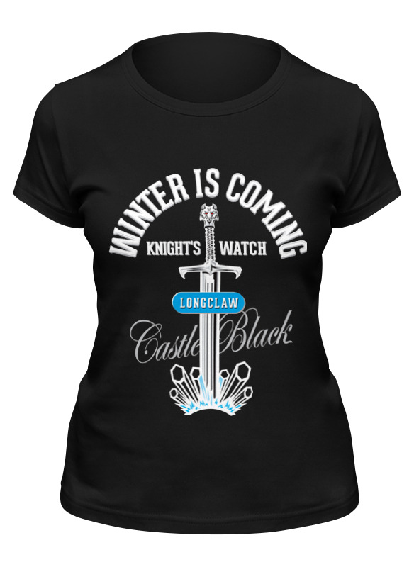 

Футболка женская Printio Winter is coming черная M, Winter is coming