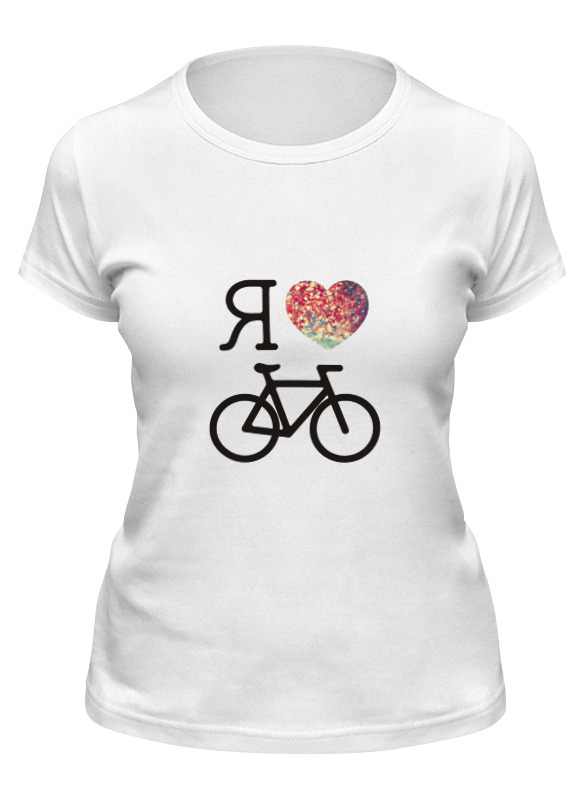 

Футболка женская Printio I love biking белая M, Белый, I love biking