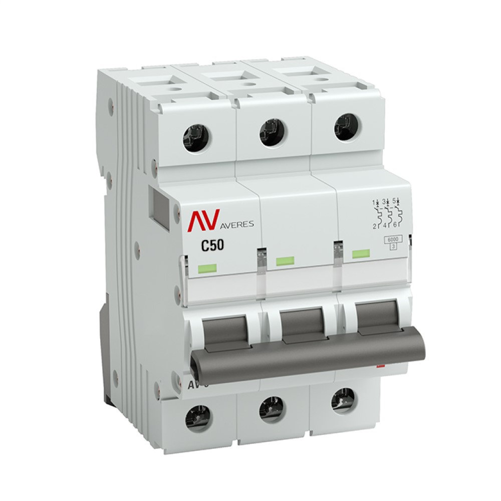 

Выключатель автоматический EKF Averes 3п 6кА 50 А C
