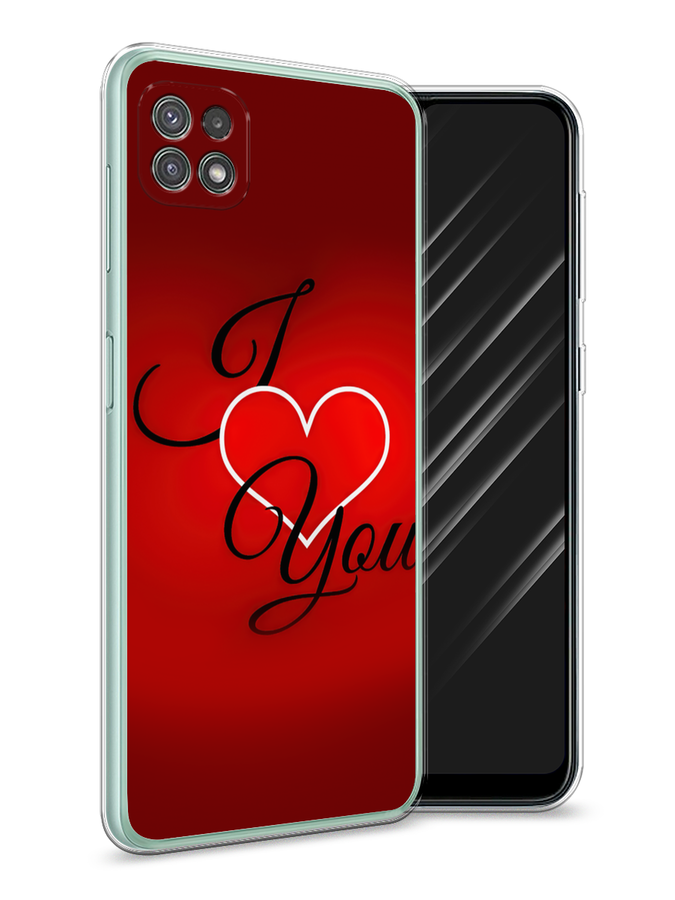 

Чехол Awog на Samsung Galaxy A22s 5G / Самсунг A22s 5G "I love you 3", Красный;черный, 2104250-6