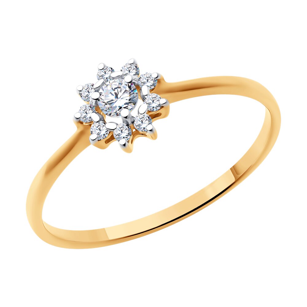 

Кольцо из золота р. 17,5 Diamant 51-110-02267-1, фианит, 51-110-02267-1