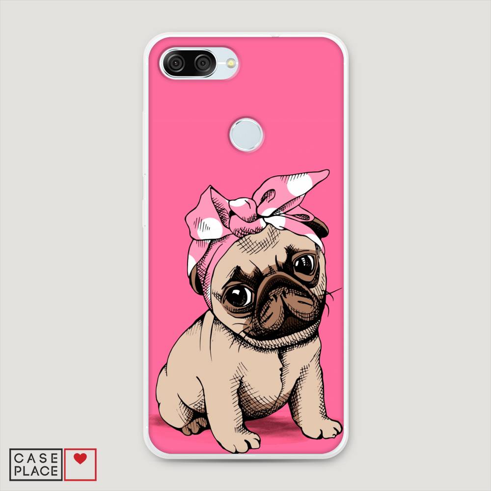 фото Чехол awog "dog pin-up" для asus zenfone max plus m1 zb570tl