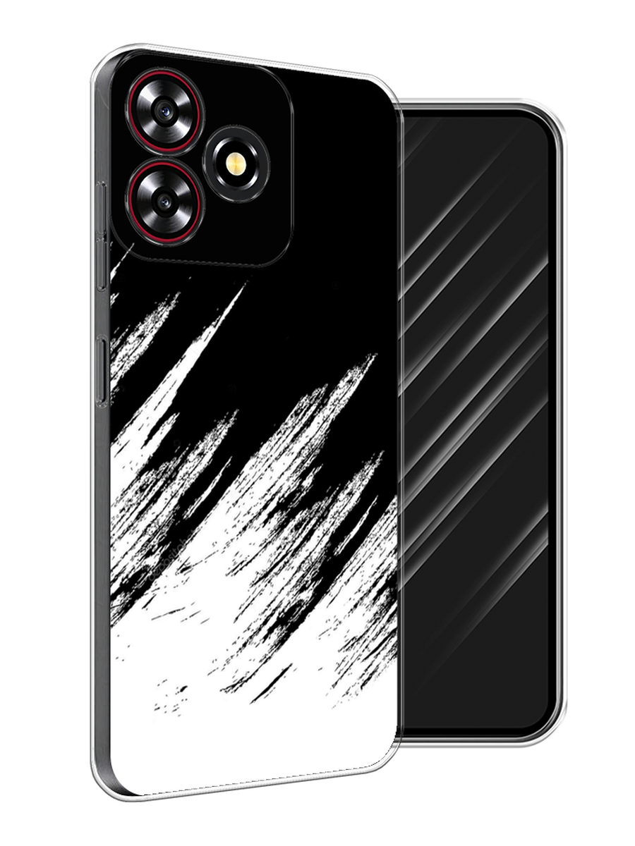 

Чехол Awog на ZTE Blade A73 4G "Черно белые брызги", Черный;белый;бежевый, 136450-1