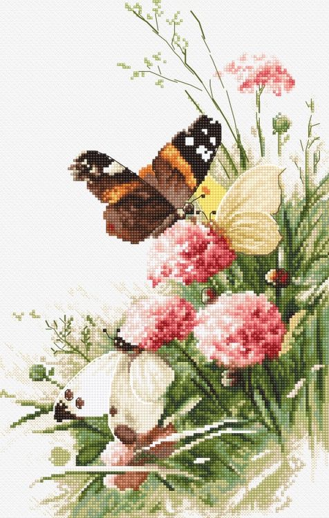 фото Набор для вышивания «butterflies in the field» letistitch