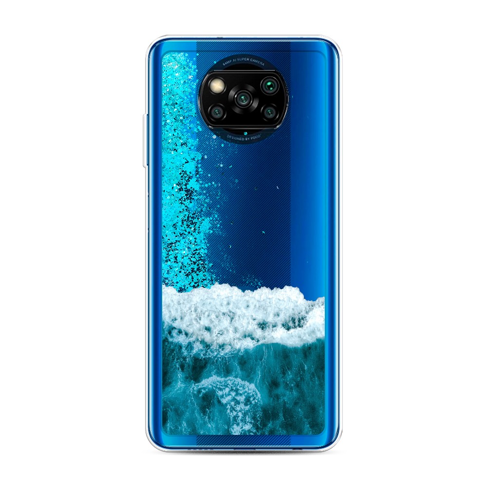 

Жидкий чехол с блестками "Морская пучина" на Xiaomi Poco X3 NFC, 39293-1