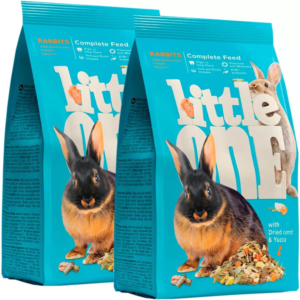 Сухой корм для кроликов Little One, 2 шт по 400 г