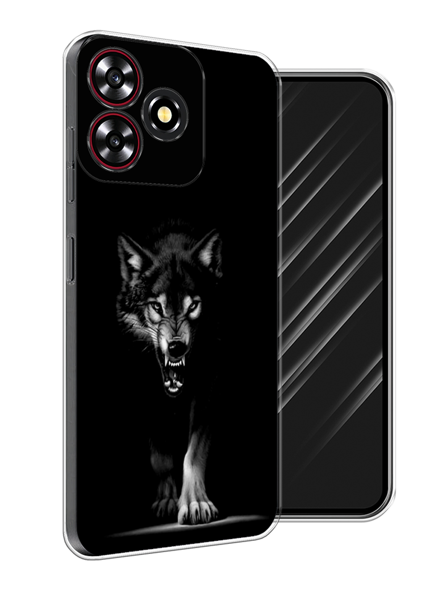 

Чехол Awog на ZTE Blade A73 4G "Волк выходит из ночи", Серый;черный;белый, 136450-1