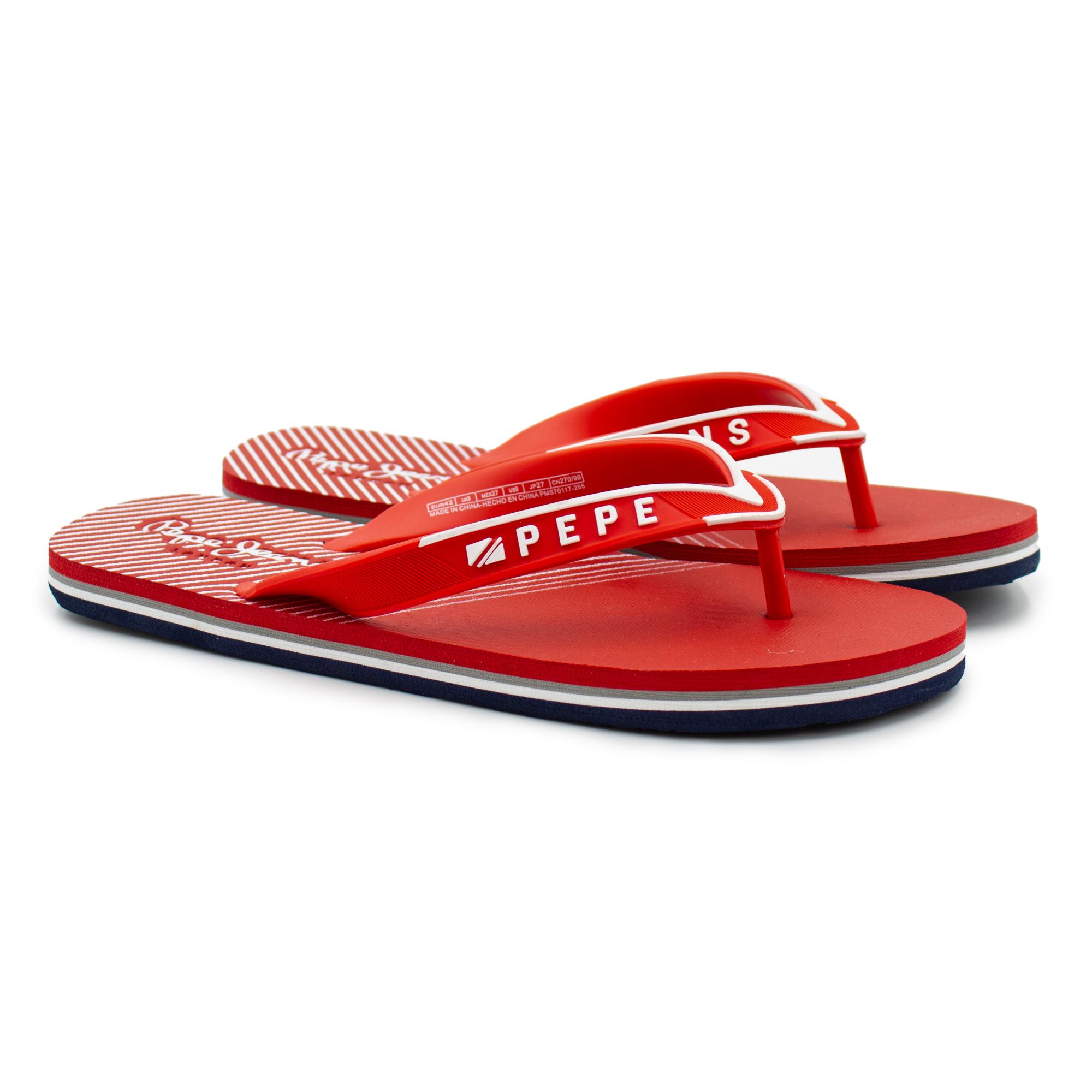 

Шлепанцы мужские Pepe Jeans London POOL PMS70117 красные 40 EU, POOL PMS70117
