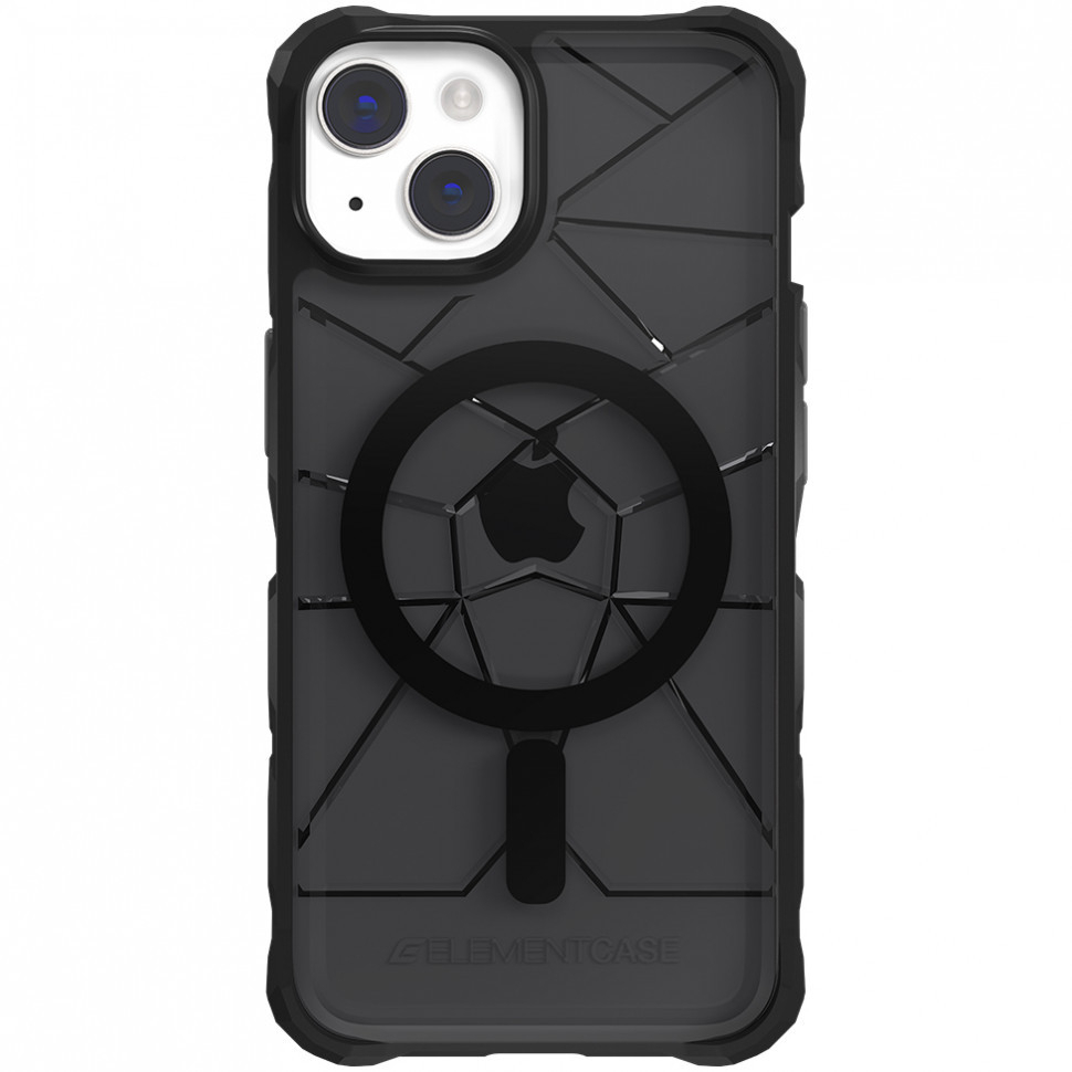 Чехол Element Case Special Ops MagSafe для iPhone 14, Тонированный/Черный (Smoke/Black)