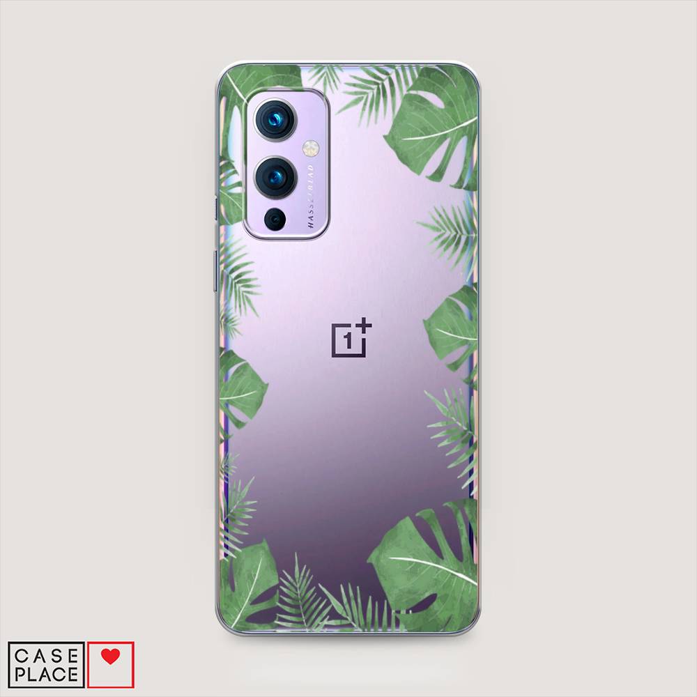 

Чехол Awog на OnePlus 9 (LE2113) / ВанПлас 9 (LE2113) "Листья папоротника рамка", Зеленый, 151450-8