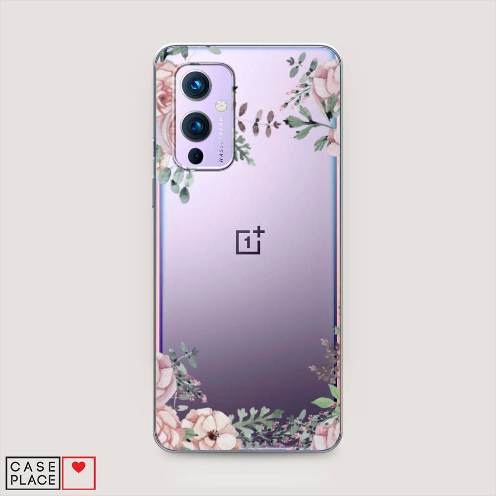 

Чехол Awog на OnePlus 9 (LE2113) / ВанПлас 9 (LE2113) "Нежные розы акварель", Прозрачный;розовый;зеленый, 151450-8