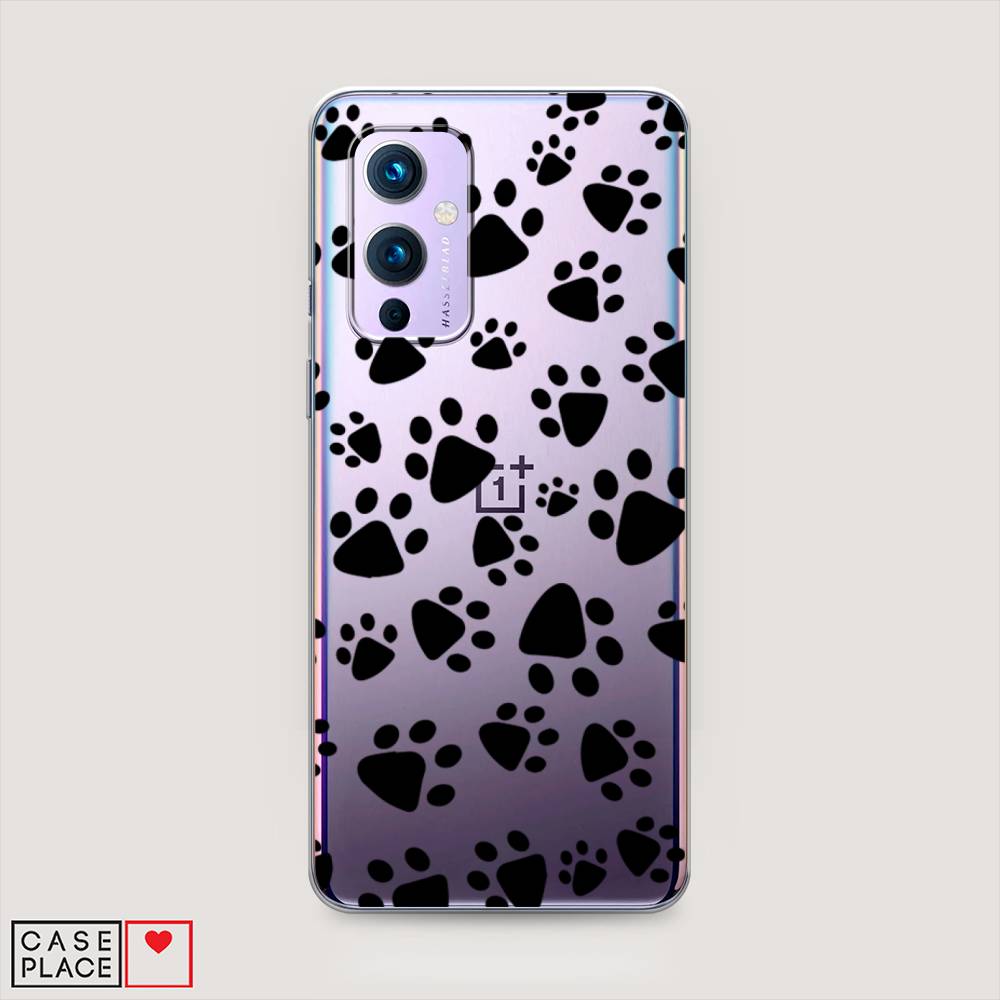 

Чехол Awog на OnePlus 9 (LE2113) / ВанПлас 9 (LE2113) "Лапки черные", Черный, 151450-2